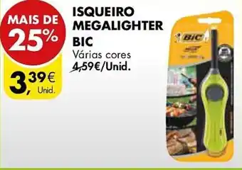 Pingo Doce ISQUEIRO MEGALIGHTER BIC Várias cores promoção