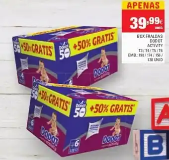 Continente Box Fraldas Dodot Avtivity promoção