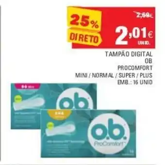 Continente Tampão Digital OB Procomfort promoção
