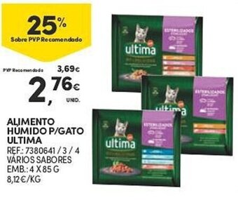 Continente ALIMENTO HUMIDO P/GATO ULTIMA promoção