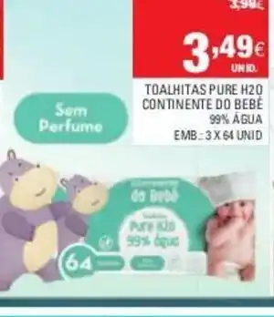 Continente Toalhas Pure H20 Continente do Bebé promoção