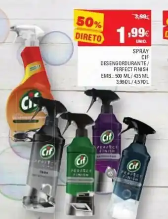 Continente Spray CIF Desengordurante/ Perfect Finish promoção