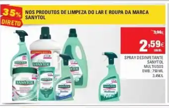 Continente Spray Desinfetante Sanytol Multiusos 750ml promoção