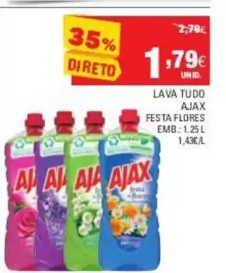 Continente Lava Tudo Ajax Festas Flores 1,25L promoção