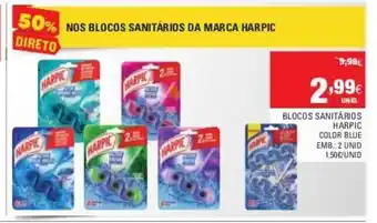 Continente Blocos Sanitários Harpic Color Blue promoção