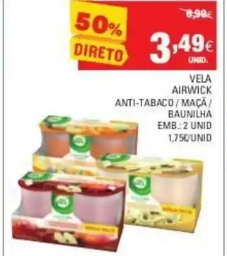 Continente Vela Airwick Anti-Tabaco/ Maçã/ Baunilha promoção