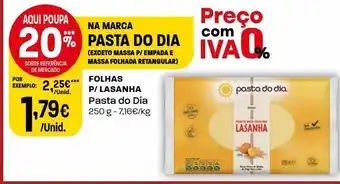 Intermarché Massa para lasanha promoção