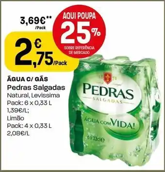 Intermarché Água com gás pedras salgadas promoção