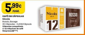 Intermarché Cápsulas de café nicola promoção