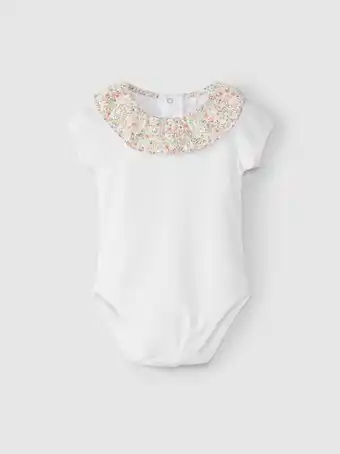 Laranjinha Body gola de folho às flores promoção