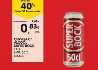Continente Bom dia Lata de cerveja super bock promoção