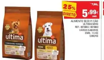 Continente Alimento Seco P/Cão Ultima Mini promoção