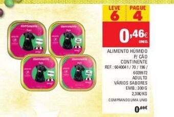 Continente Alimento Húmido P/Cão Continente 300g promoção