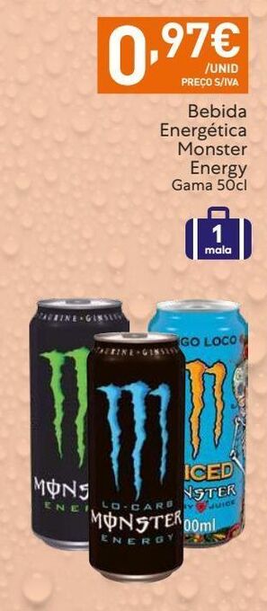 Recheio Bebida energética monster promoção