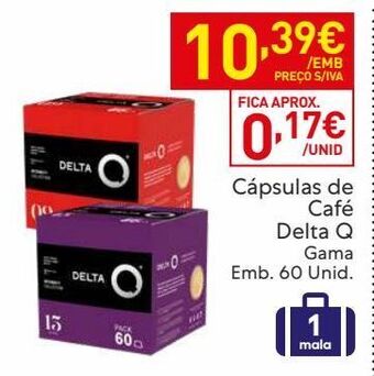 Recheio Cápsulas de café delta q promoção