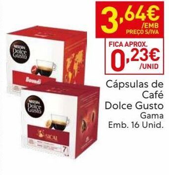 Recheio Cápsulas de café dolce gusto promoção