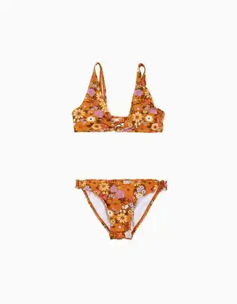 Zippy Biquíni floral para menina, laranja promoção