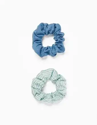 Zippy Pack 2 elásticos scrunchie para bebé e menina, azul/riscas promoção