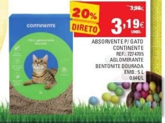 Absorvente P/Gato Continente