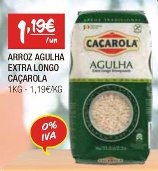 Arroz agulha caçarola