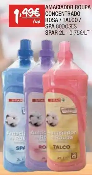 Spar Amaciador spar promoção