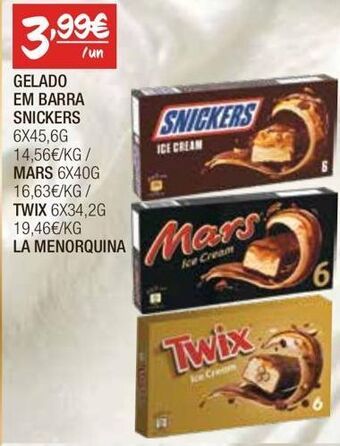 Spar Gelados snickers promoção