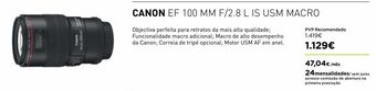 El Corte Inglés Objetivos canon promoção