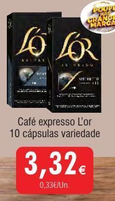 Cápsulas de café l'or