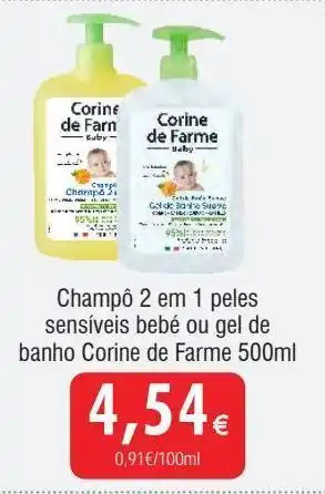 Froiz Shampoo para bebé corine de farme promoção