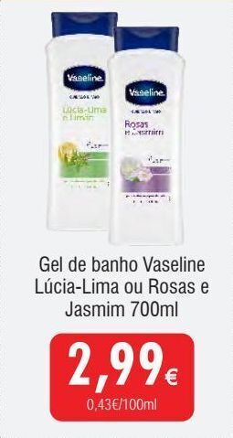 Froiz Gel de banho vaseline promoção