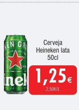 Froiz Lata de cerveja heineken promoção