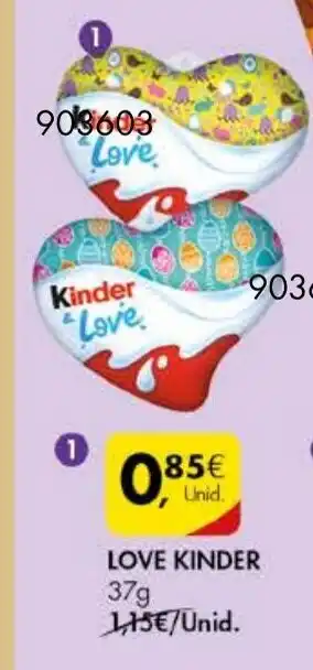 Pingo Doce Love Kinder 37g promoção