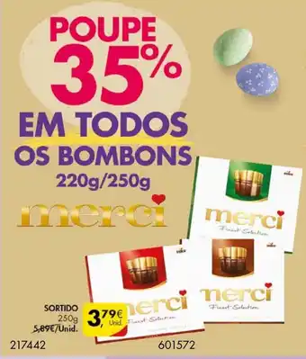 Pingo Doce Bombons 220g/250g Merci Sortido 250g promoção