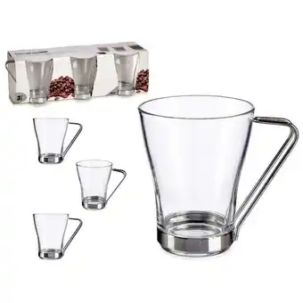 Hôma Conjunto de 3 chávenas de vidro para galão 24cl promoção