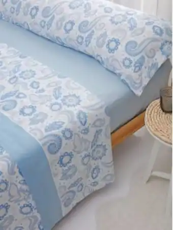 Jogo de cama 3 peças microfibra azul