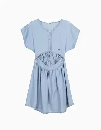 Zippy Vestido de liocel para menina, azul claro promoção