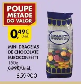 Pingo Doce Amêndoas da Páscoa Mini Drageias de Chocolate Euroconfetti 150g promoção