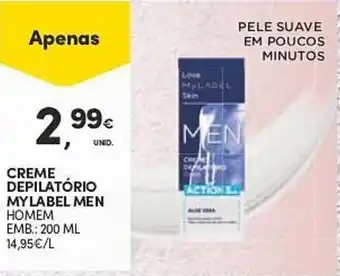 Continente CREME DEPILATÓRIO MYLABEL MEN HOMEM EMB.: 200 ML promoção