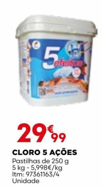 Bricomarché CLORO 5 AÇÕES Pastilhas de 250 g promoção