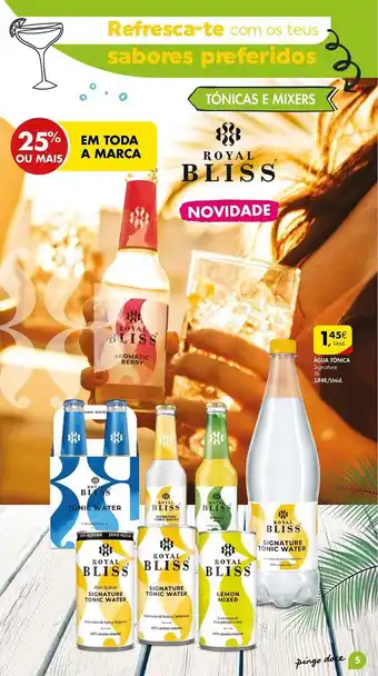 Pingo Doce ÁGUA TÓNICA Signature 1lt promoção