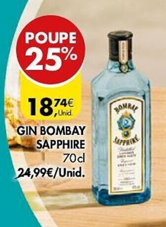 Pingo Doce GIN BOMBAY SAPPHIRE 70cl promoção