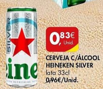 Pingo Doce CERVEJA C/ÁLCOOL HEINEKEN SILVER lata 33cl promoção