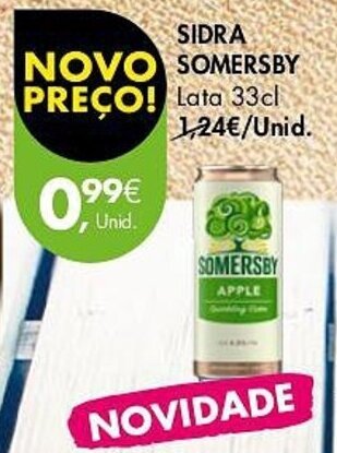 Pingo Doce SIDRA SOMERSBY LATA 33CL promoção