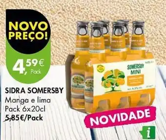 Pingo Doce SIDRA SOMERSBY Manga e lima Pack 6x20cl promoção
