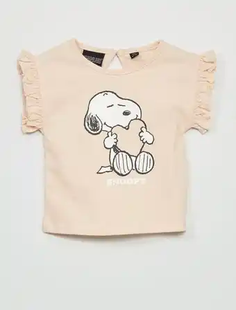Kiabi T-shirt de manga com folhos 'snoopy' promoção