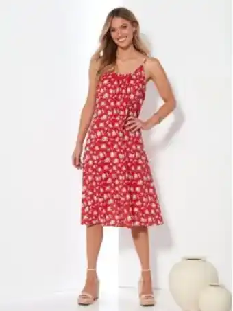 Venca Vestido midi de alças reguláveis estampado promoção