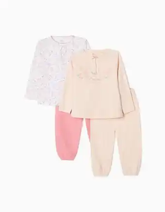 Zippy Pijama 4 peças para bebé menina ‘birds’, rosa/coral promoção