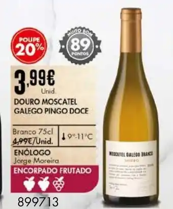 Pingo Doce Douro Moscatel Galego Pingo Doce 75cl promoção