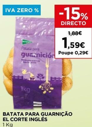 El Corte Inglés Batata el corte inglés promoção