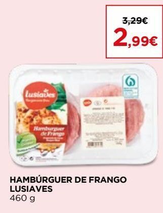 El Corte Inglés Hambúrguer de frango lusiaves promoção